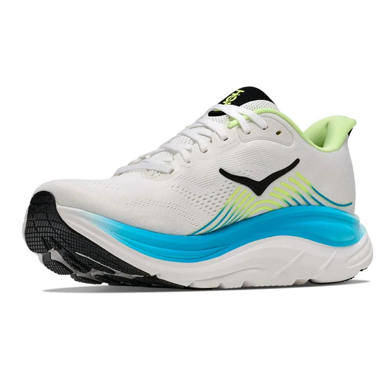 Hoka Clifton 11 Men's Wide Fit Road Running Shoes - Frost Black-6