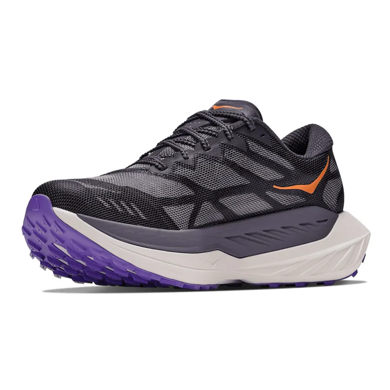 Hoka Rocket X Trail Mens Carbon Trail Running Shoe - Squid Ink Neon Nebula-6