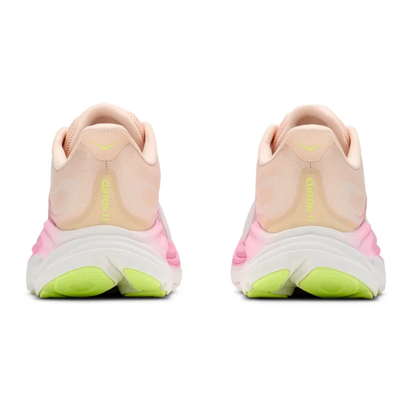 Hoka Clifton 11 Womens Road Running Shoe - Tangerine Glow White-1