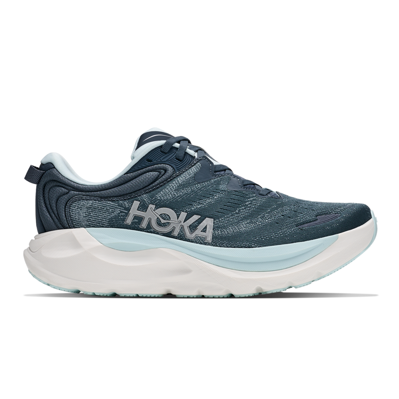 Hoka Gaviota 6 Womens Max Cush Supportive Road Running Shoe - Faded Navy Glimmering Blue