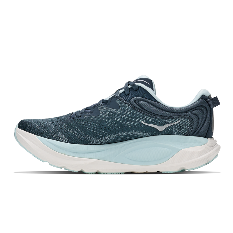 Hoka Gaviota 6 Womens Max Cush Supportive Road Running Shoe - Faded Navy Glimmering Blue-7