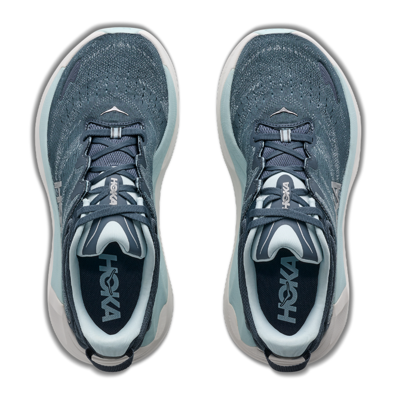 Hoka Gaviota 6 Womens Max Cush Supportive Road Running Shoe - Faded Navy Glimmering Blue-2