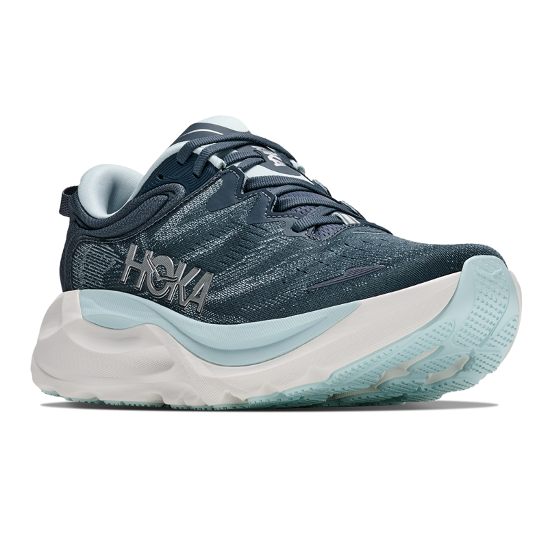 Hoka Gaviota 6 Womens Max Cush Supportive Road Running Shoe - Faded Navy Glimmering Blue-3