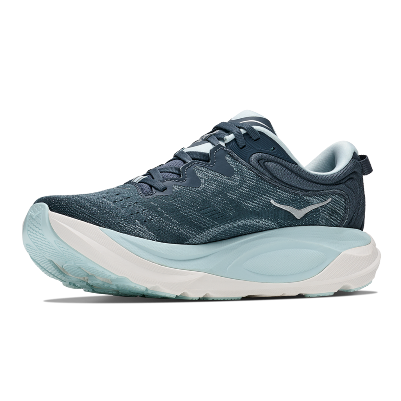 Hoka Gaviota 6 Womens Max Cush Supportive Road Running Shoe - Faded Navy Glimmering Blue-4