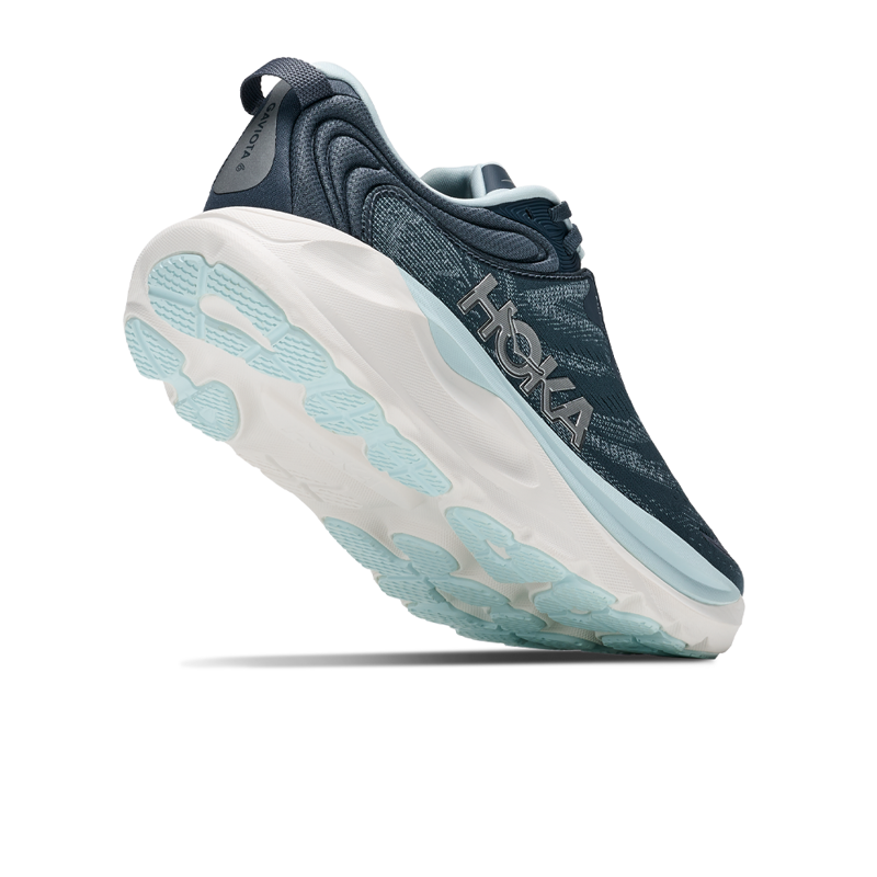 Hoka Gaviota 6 Womens Max Cush Supportive Road Running Shoe - Faded Navy Glimmering Blue-5