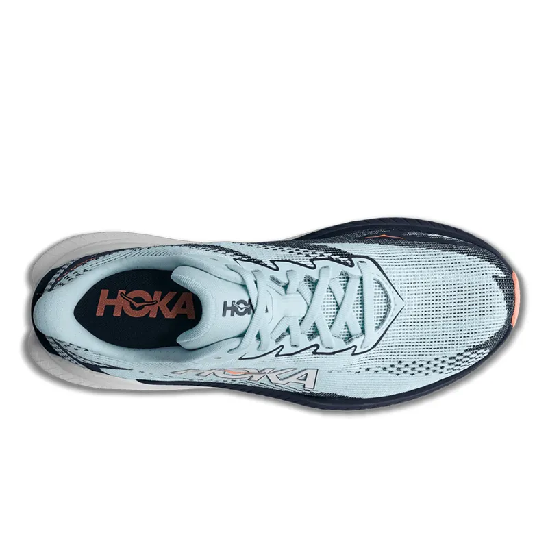 Hoka Mach X 3 Womens Road Running Shoe - Glimmering Blue Varsity Navy-2