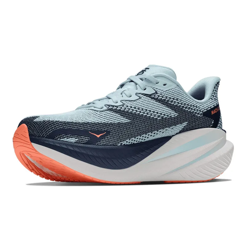 Hoka Mach X 3 Womens Road Running Shoe - Glimmering Blue Varsity Navy-4