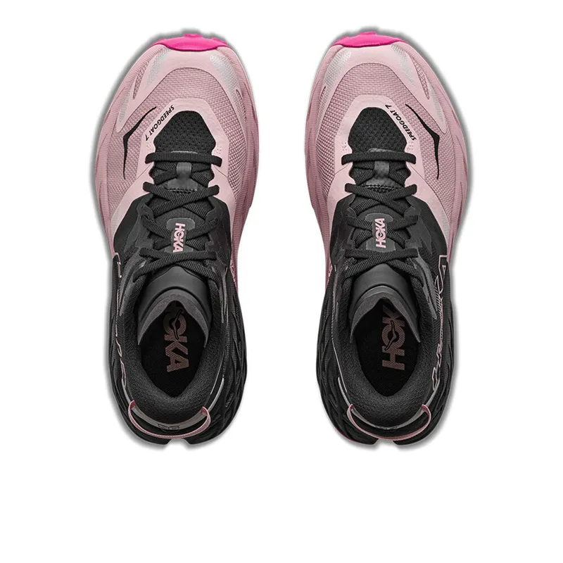 Hoka Speedgoat 7 Women's Trail Running Shoes - Black Pink Opal-2