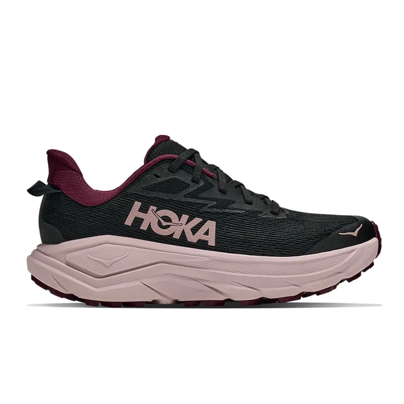 Hoka Challenger 8 ATR Womens Mixed Terrain Running Shoes - Black Pink Opal