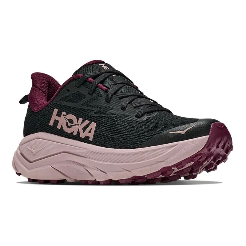 Hoka Challenger 8 ATR Womens Mixed Terrain Running Shoes - Black Pink Opal-4