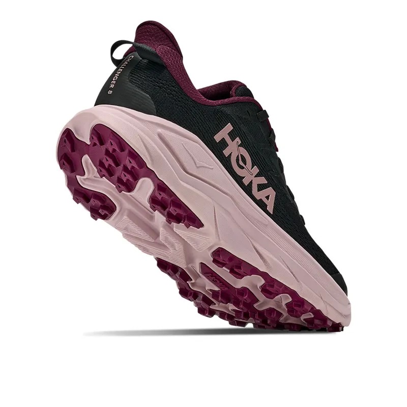 Hoka Challenger 8 ATR Womens Mixed Terrain Running Shoes - Black Pink Opal-6