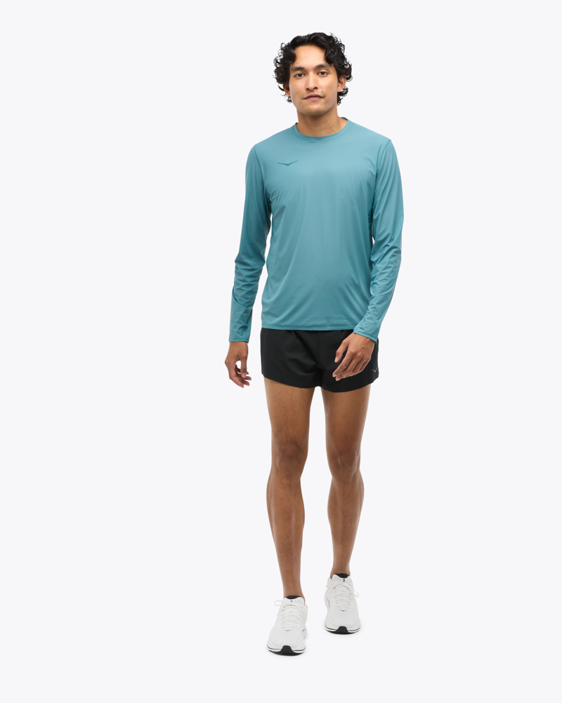 Hoka Airolite Run Long Sleeve Running Jersey - Mountain Fog-2
