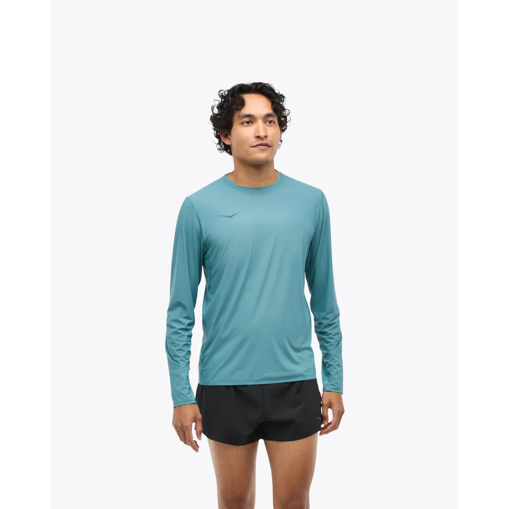 Hoka Airolite Run Long Sleeve Running Jersey - Mountain Fog