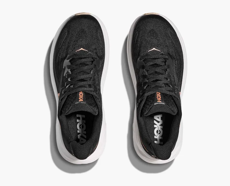 Hoka Clifton 10 Womens Road Running Shoes - Black Rose Gold-2