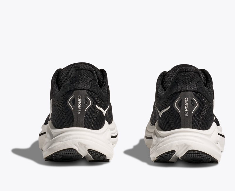 Hoka Clifton 10 Women's Road Running Shoe - Black White-2