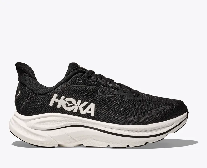 Hoka Clifton 10 Women's Road Running Shoe - Black White