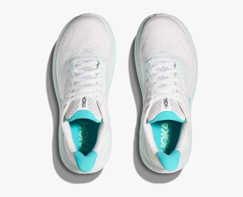 Hoka Clifton 10 Women's Road Running Shoe - White Cielo Blue-1