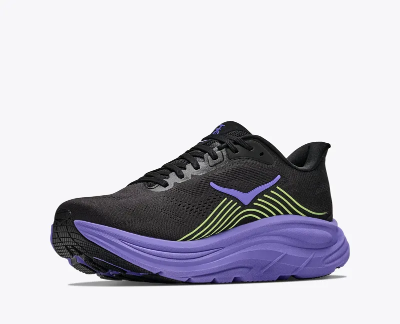 Hoka Clifton 11 Road Running Shoe BLACK NEON YUZU-2