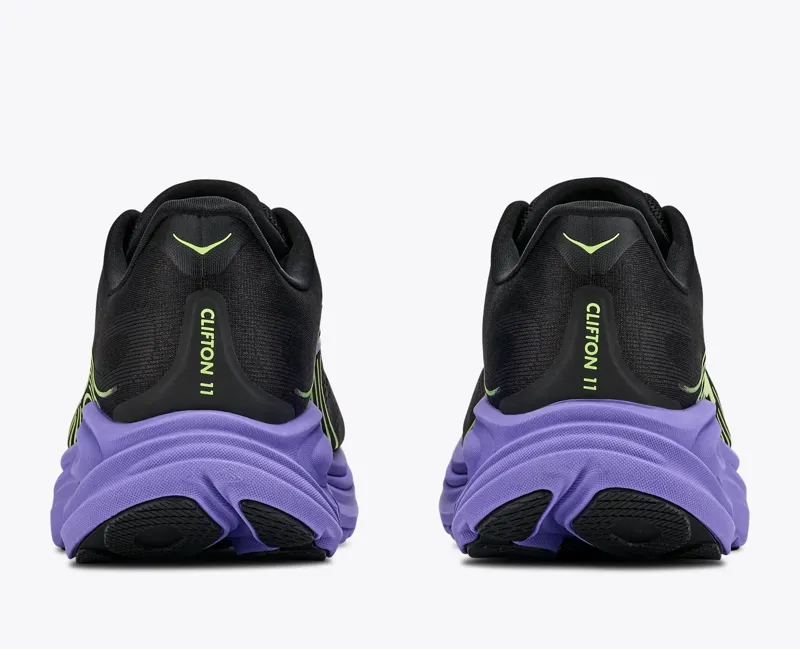 Hoka Clifton 11 Road Running Shoe BLACK NEON YUZU-4