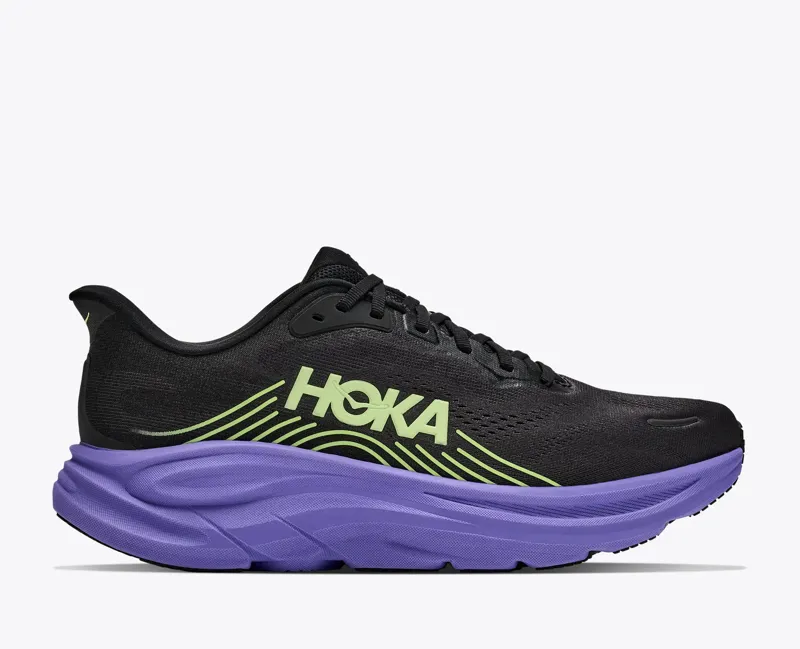 Hoka Clifton 11 Road Running Shoe BLACK NEON YUZU
