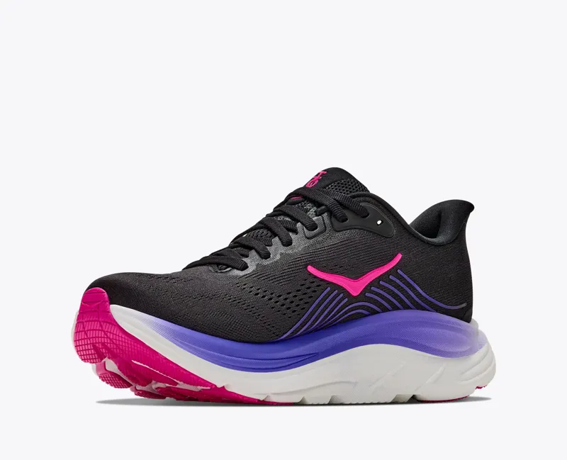 Hoka Clifton 11 Wmns Road Running Shoe BLACK NEON NEBULA-2
