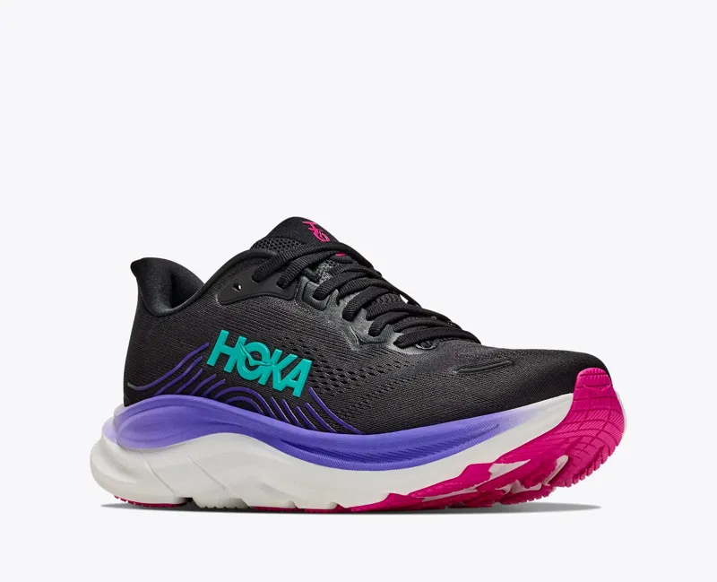 Hoka Clifton 11 Wmns Road Running Shoe BLACK NEON NEBULA-5