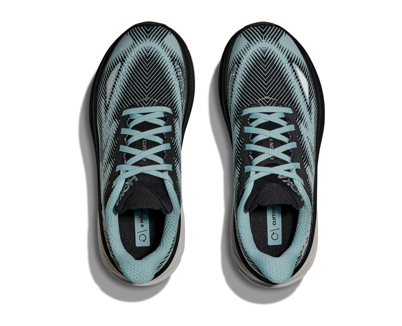 Hoka Clifton 9 GTX Womens Gore-Tex Road Running Shoe - Black Raindrop-1