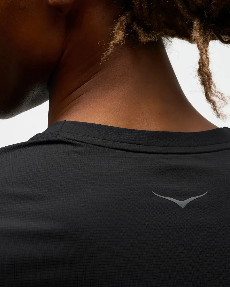 Hoka Everyrun Long Sleeve Running T Shirt Black-4