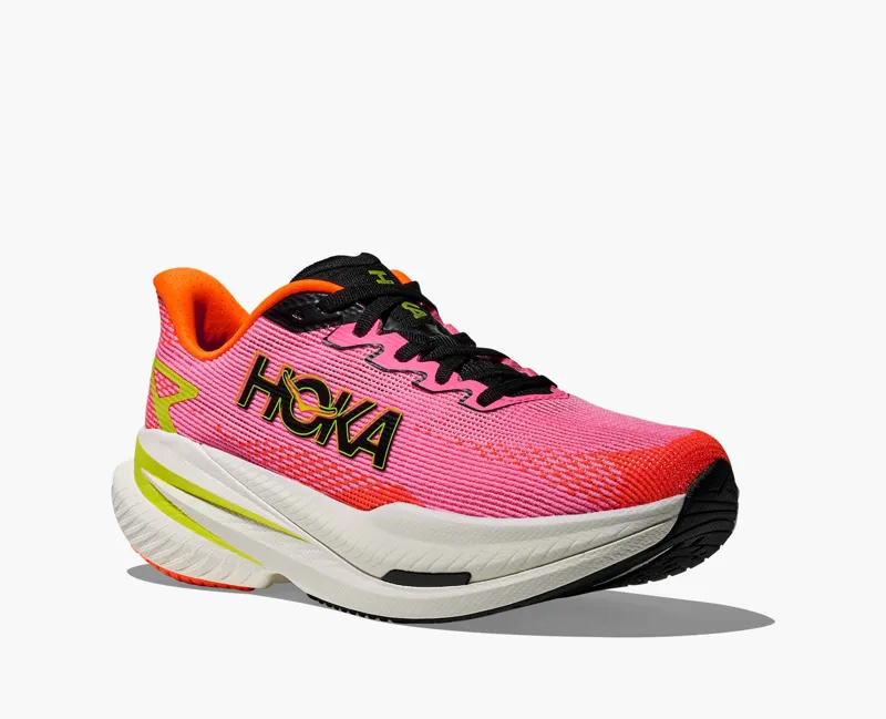 Hoka Mach X 3 Womens Road Running Shoe - Neon Rose Neon Tangerine-5