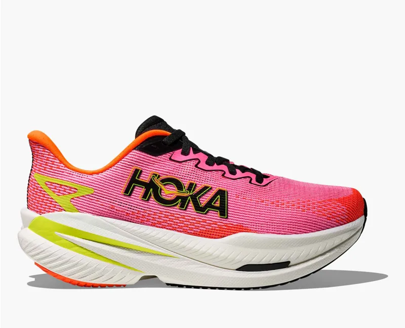 Hoka Mach X 3 Womens Road Running Shoe - Neon Rose Neon Tangerine