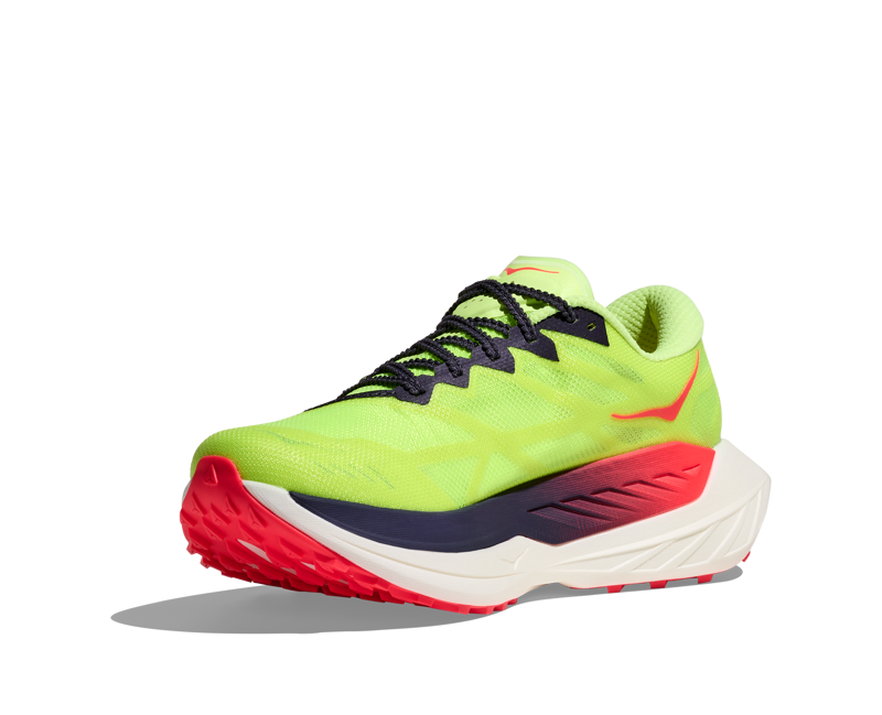 Hoka Rocket X Trail Mens Carbon Trail Running Shoe - Neon Yuzu Neon Flame-2