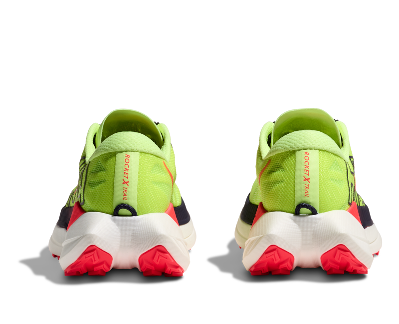 Hoka Rocket X Trail Mens Carbon Trail Running Shoe - Neon Yuzu Neon Flame-4