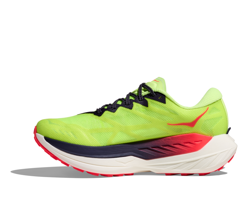 Hoka Rocket X Trail Mens Carbon Trail Running Shoe - Neon Yuzu Neon Flame-7