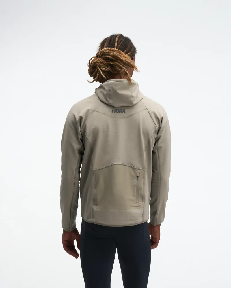 Hoka Skyglow Half Zip Running Jacket Pebble Grey-1