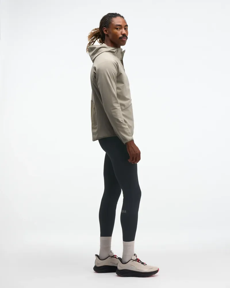 Hoka Skyglow Half Zip Running Jacket Pebble Grey-2
