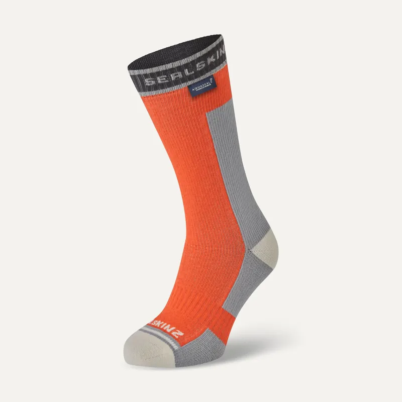 Sealskinz Holverstone Waterproof Ankle Length Lightweight Running Sock - Orange
