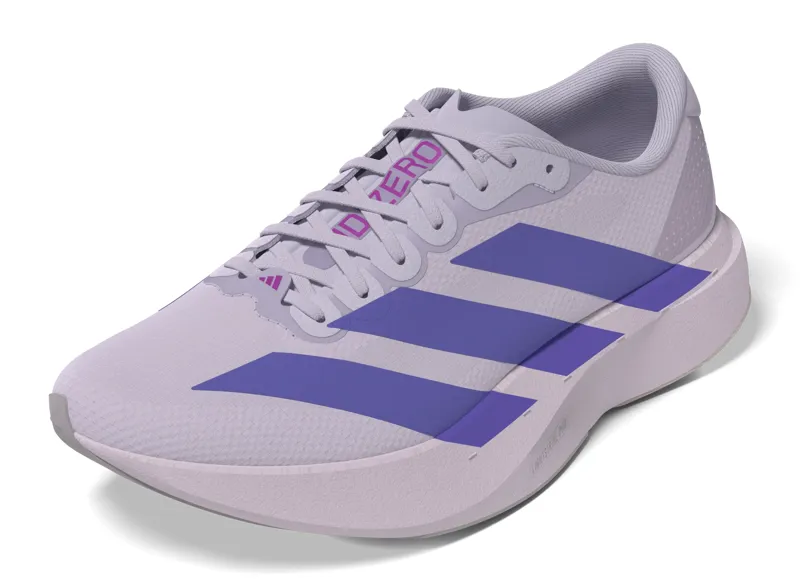 Adidas Womens Adizero Evo SL Woven Road Running Shoes - Glory Grey Solar Purple Tint-5