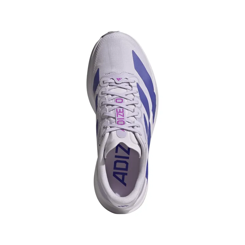 Adidas Womens Adizero Evo SL Woven Road Running Shoes - Glory Grey Solar Purple Tint-7