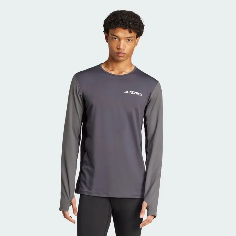Adidas Terrex Multi Synthetic Long Sleeve Base Layer - Carbon Grey Six-1