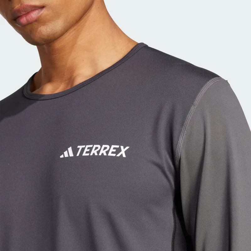 Adidas Terrex Multi Synthetic Long Sleeve Base Layer - Carbon Grey Six-3