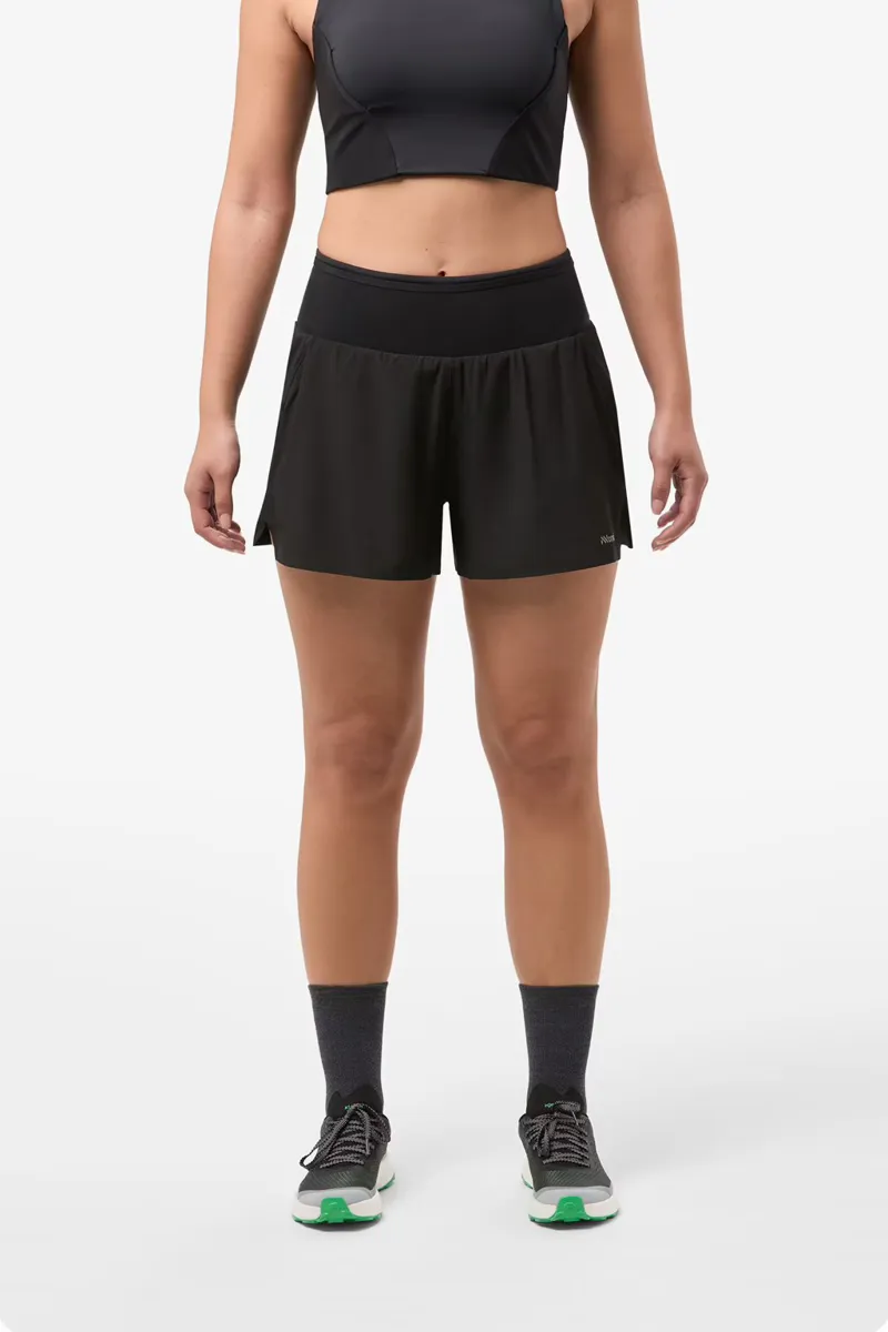 Nnormal Womans Running Race Shorts - Black-1