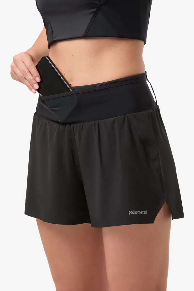 Nnormal Womans Running Race Shorts - Black-4