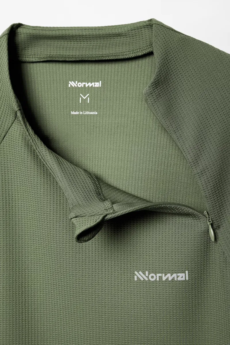 Nnormal Men's Trail Long Sleeve - Dark Green - Small-3