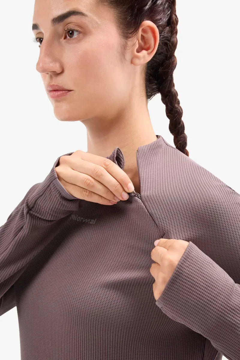 Nnormal Womens Trail Long Sleeve Running Top - Purple-4