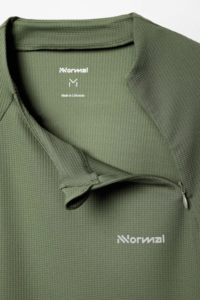 Nnormal Men's Trail Long Sleeve - Dark Green - Large-3