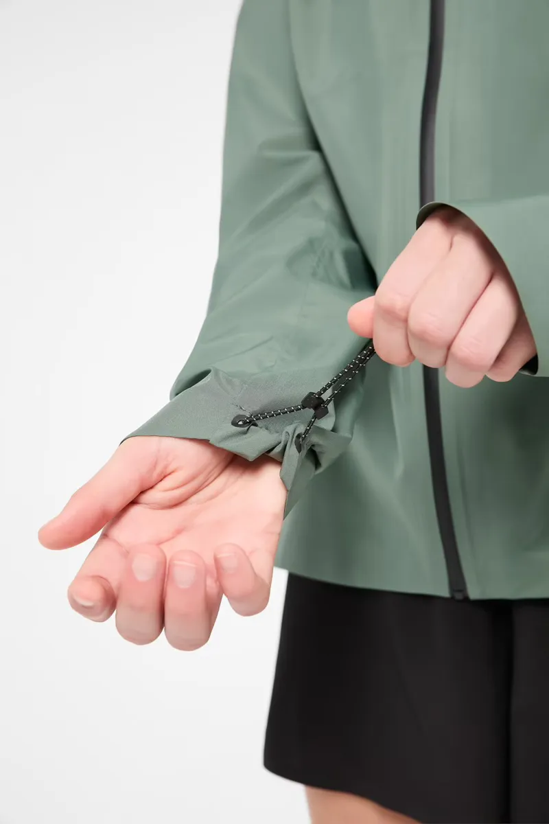 Nnormal Women's Trail Running Rain Jacket - Green-3