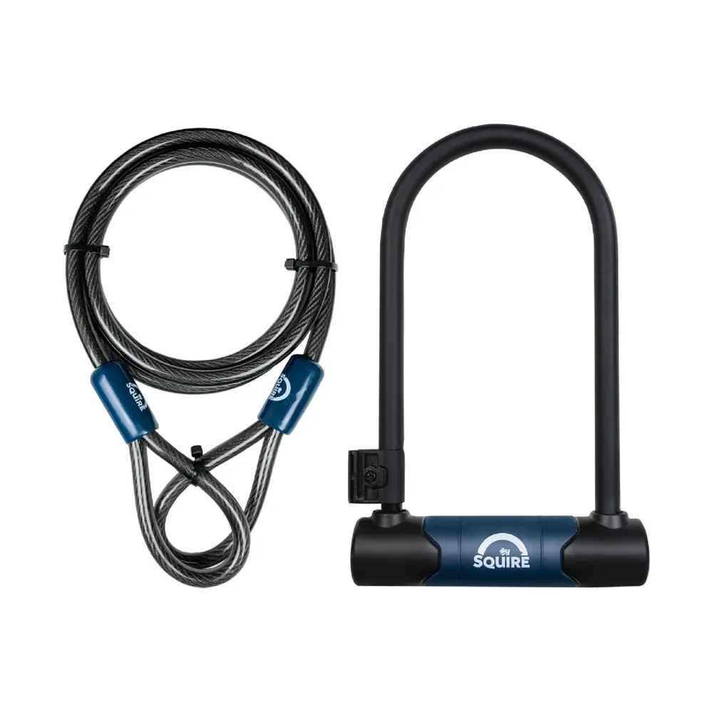 Squire Nevis Bicycle D-Lock and Security Cable Kit Security Pack