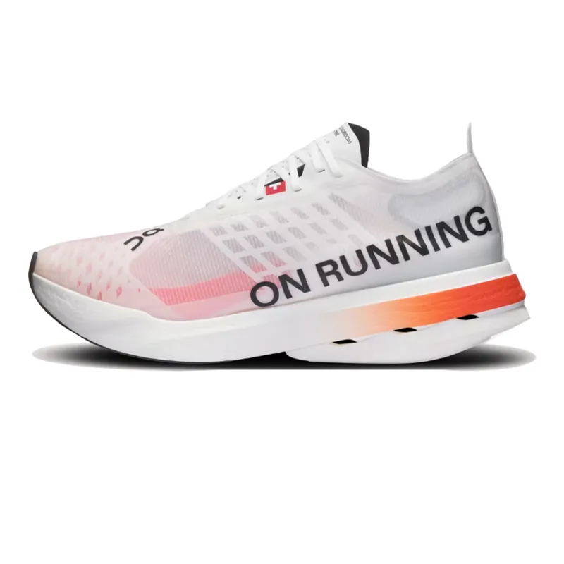 On Cloudboom Strike Carbon Fiber Road Race Running Shoe - White Black-4