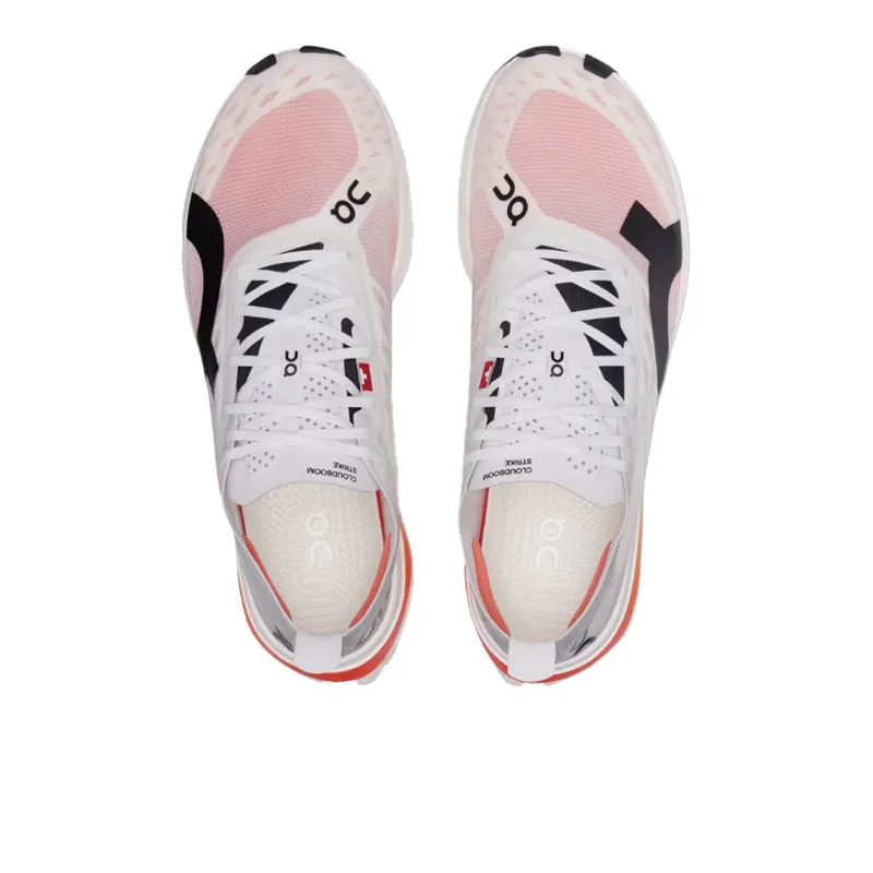 On Cloudboom Strike Carbon Fiber Road Race Running Shoe - White Black-2