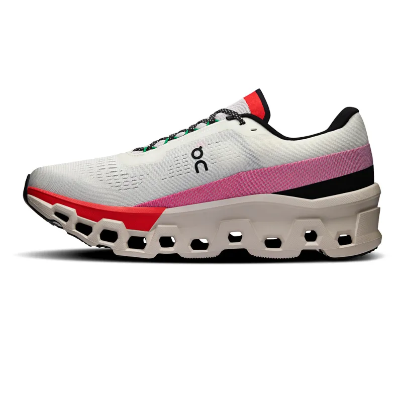 On Cloudmonster 2 Mens Road Running Shoes - Ivory Silver-4